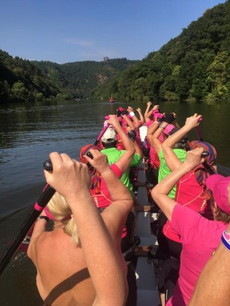 Pink Paddler in Action